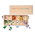 Mis and Match Holzspielzeug zum Sortieren, Spielen und Lernen mit 400 kleinen Würfeln in Sortierbox